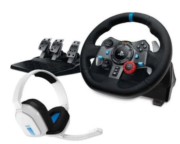 Logitech Wheel G29 Driving Force Racing (PS5-PS4-PS3-PC) & Gaming Headset Logitech Astro A10 White Bundle, στα 239€