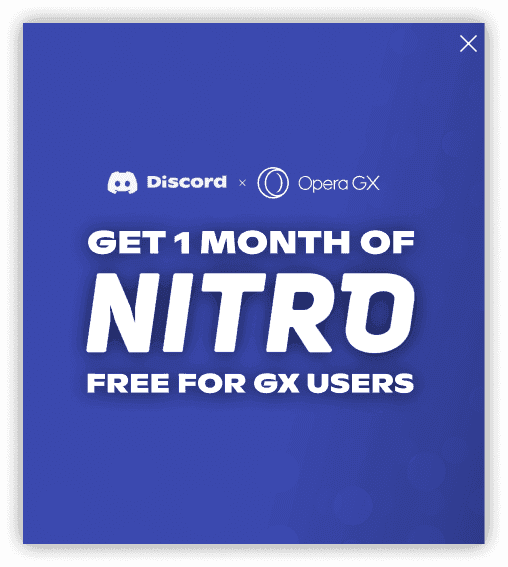 Δωρεάν 1 μήνας Discord Nitro για χρήστες Opera GX (επαναλαμβανόμενο)