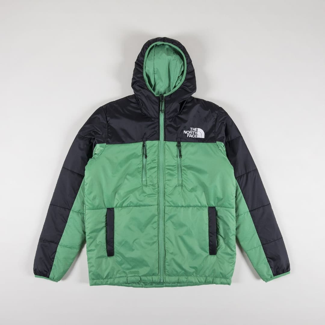 [Puffer Jacket] The North Face Himalayan light synthetic hooded jacket [Green & Black]