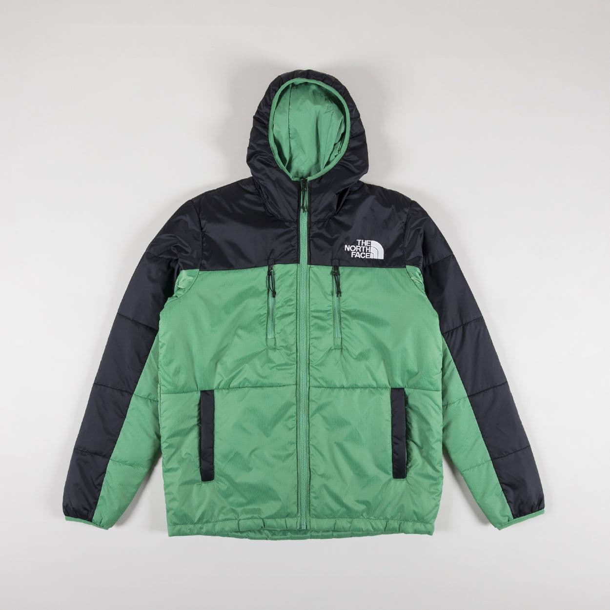 [Puffer Jacket] The North Face Himalayan light synthetic hooded jacket [Green & Black]