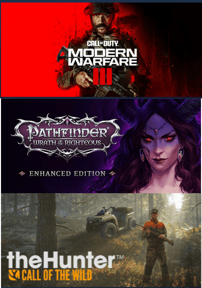 Δωρεαν για 4 μερες τα: Call of Duty Modern Warfare 3, Pathfinder Wrath of the Righteous, theHunter: Call of the Wild