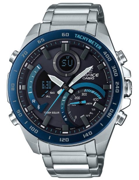  Ρολόι Χρονογράφος Edifice ECB-900DB-1BER, Ηλιακή φόρτιση, Bluetooth, Οθόνη με επίστρωση Neobrite, Λειτουργία εύρεσης τηλεφώνου, Αυτόματο ημερολόγιο, στα 145,86€, Amazon.fr
