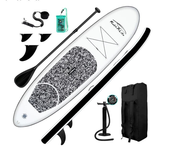 FunWater SUPFR04E Inflatable Stand Up Paddle Board Surfboard 10'' Long 30' Wide 6', Pump, ISUP Travel Backpack, Leash, Waterproof Bag στα 151,27€, Banggood