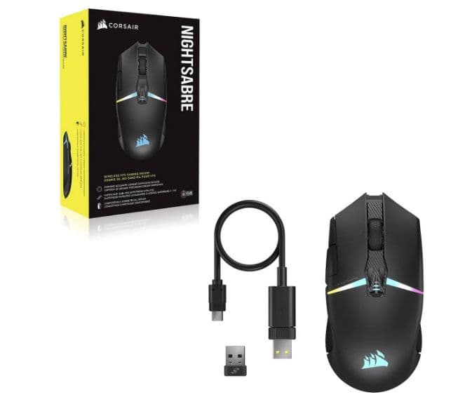 Corsair Mouse NightSabre RGB Wireless 26000 DPI μαύρο, στα 119,99€, από το ΠΛΑΙΣΙΟ