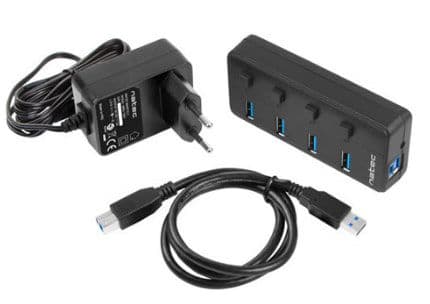 Natec NHU-1557 Mantis 2 4-Ports USB 3.0 HUB with AC Adapter, στα 14,40€, από e-shop specials
