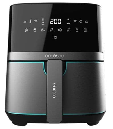 Φριτέζα Αέρος Cecotec Cecofry Full Inox Black 5500 Pro με Αποσπώμενο Κάδο 5.5lt, στα 59€, e-dructer.com