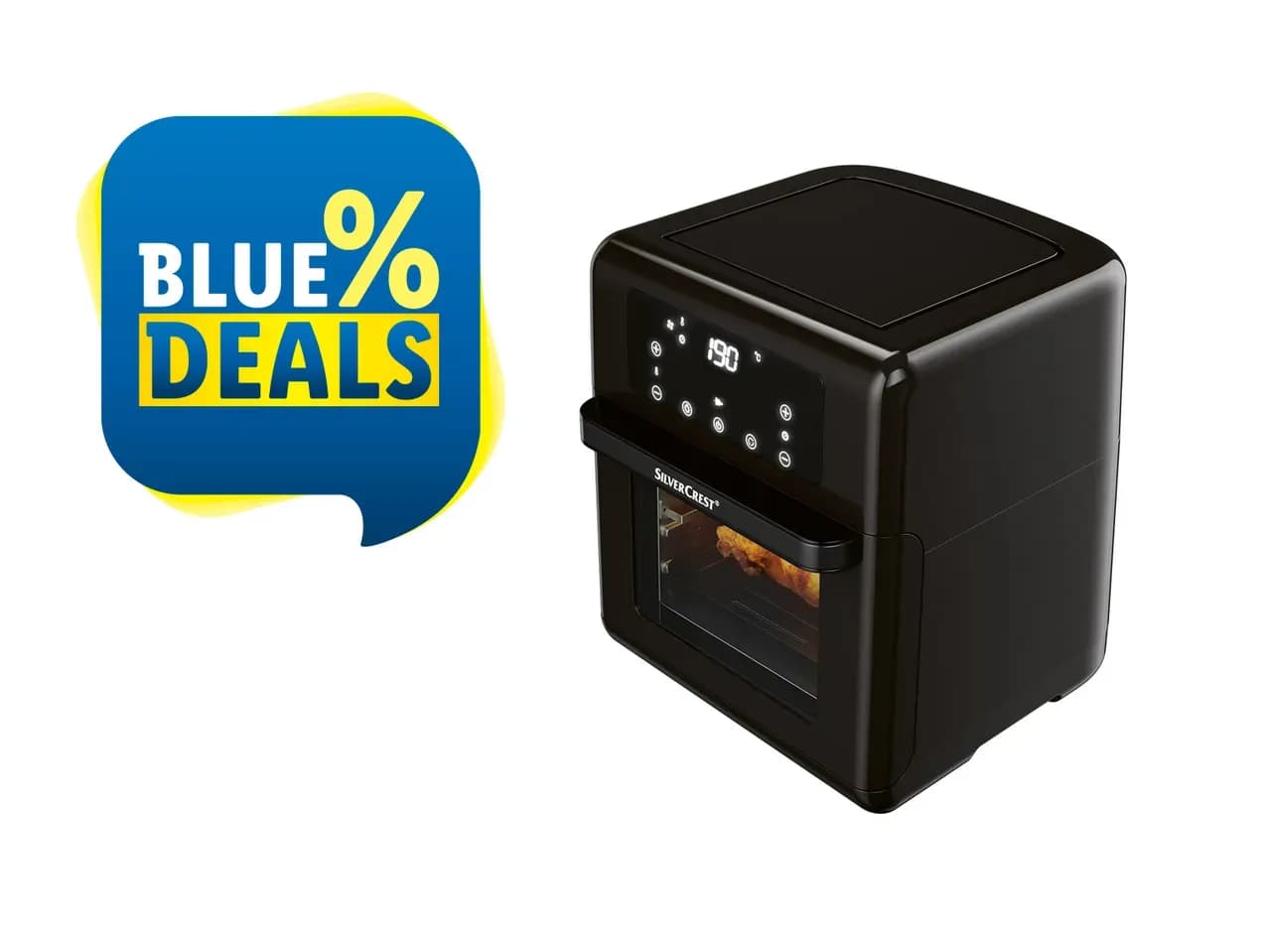 Silvercrest Kitchen Tools Φριτέζα θερμού αέρα 9 σε 1 10L 1800W με Lidl Plus