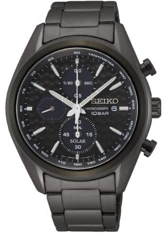 Seiko SSC773P1 Ρολόι Χρονογράφος Solar, stopwatch, tachymeter, Luminous hands, Luminous numerals, Μαύρο Μεταλλικό Μπρασελέ στα 302,44, amazon.de