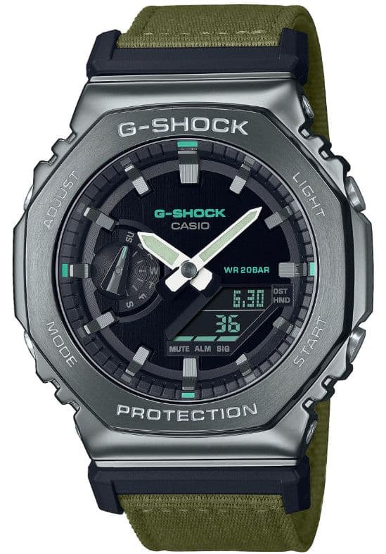 CASIO G-Shock, GM-2100CB-3AER stainlesssteel Chronograph, military, Anthracite case with Khaki Rubber Strap, 20 bar στα 162€, amazon.de