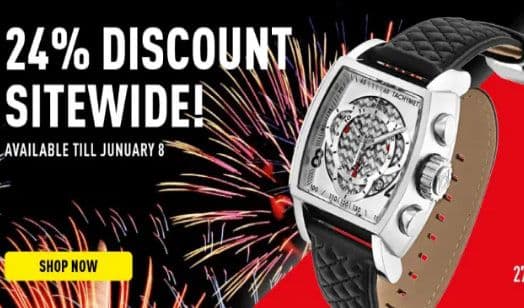 24% έκπτωση σε όλα τα ρολόγια στο site, invictastores.eu