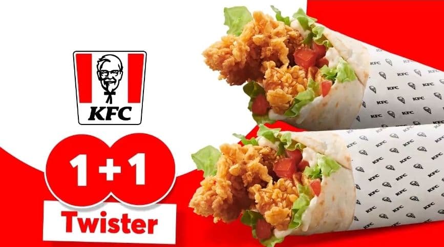 KFC 1+1 Twister μέσω efood
