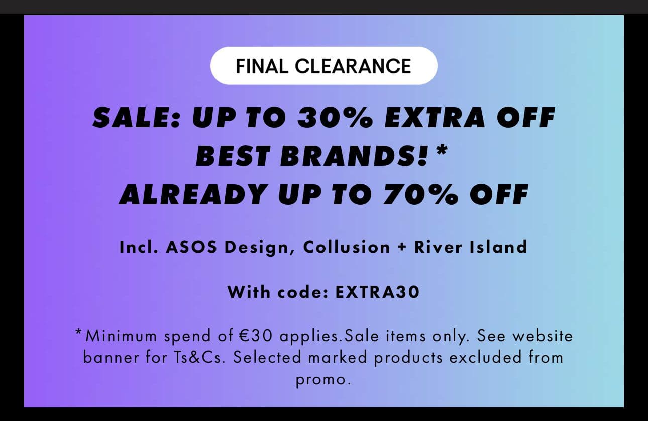 Έως -30% στο ASOS σε επιλεγμένα είδη