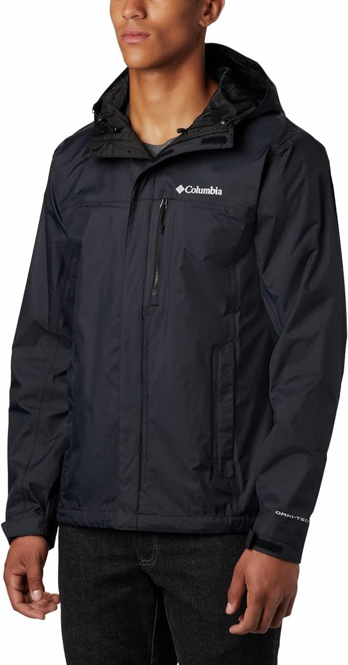 [Αδιάβροχο Jacket] Columbia Men's Pouring Adventure II Waterproof Rain Jacket [Black S, M, L, XL, XXL]