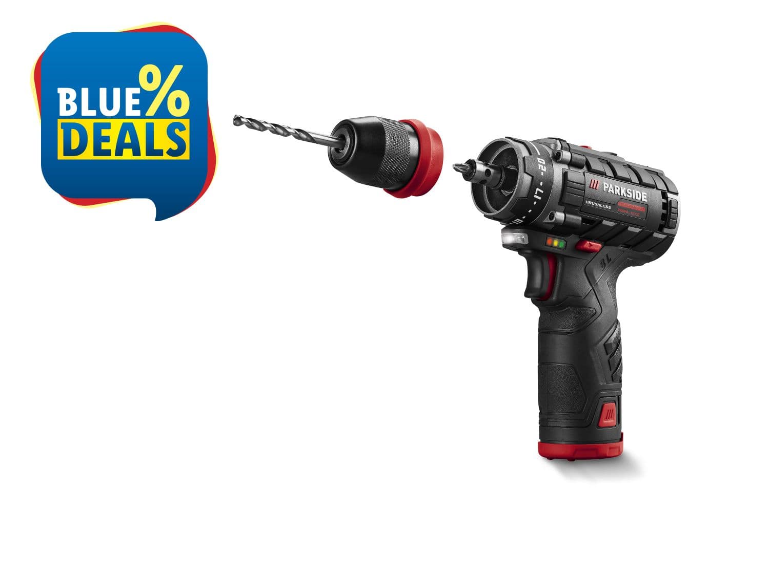 Σετ επαναφορτιζόμενο δραπανοκατσάβιδο Parkside 12V PBSPA 12 C3 (Brushless, 35 Nm, 2x 12V 2Ah) από το Σάββατο 16/3