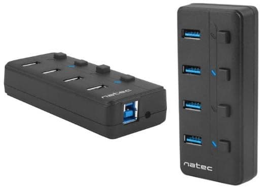 Natec Mantis USB 3.0 Hub 4 Θυρών με σύνδεση USB-A & Θύρα Φόρτισης & Εξωτερική Παροχή Ρεύματος, στα 14,40€, e-shop specials
