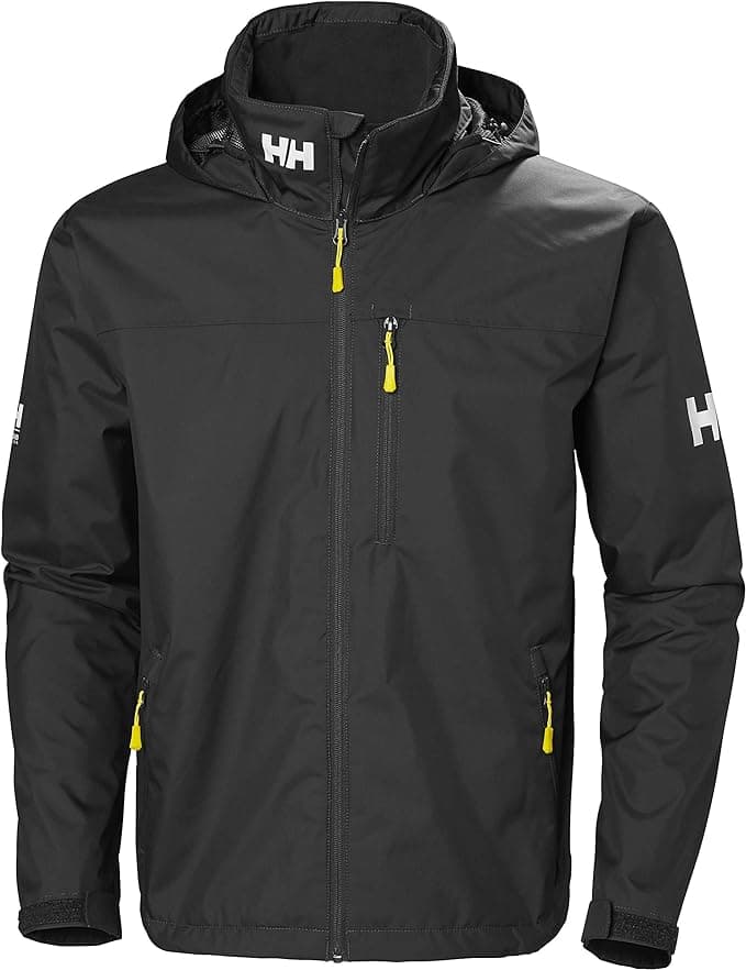 [Waterproof - Windproof Jacket] Helly Hansen Men's Crew Hooded Jacket Black 