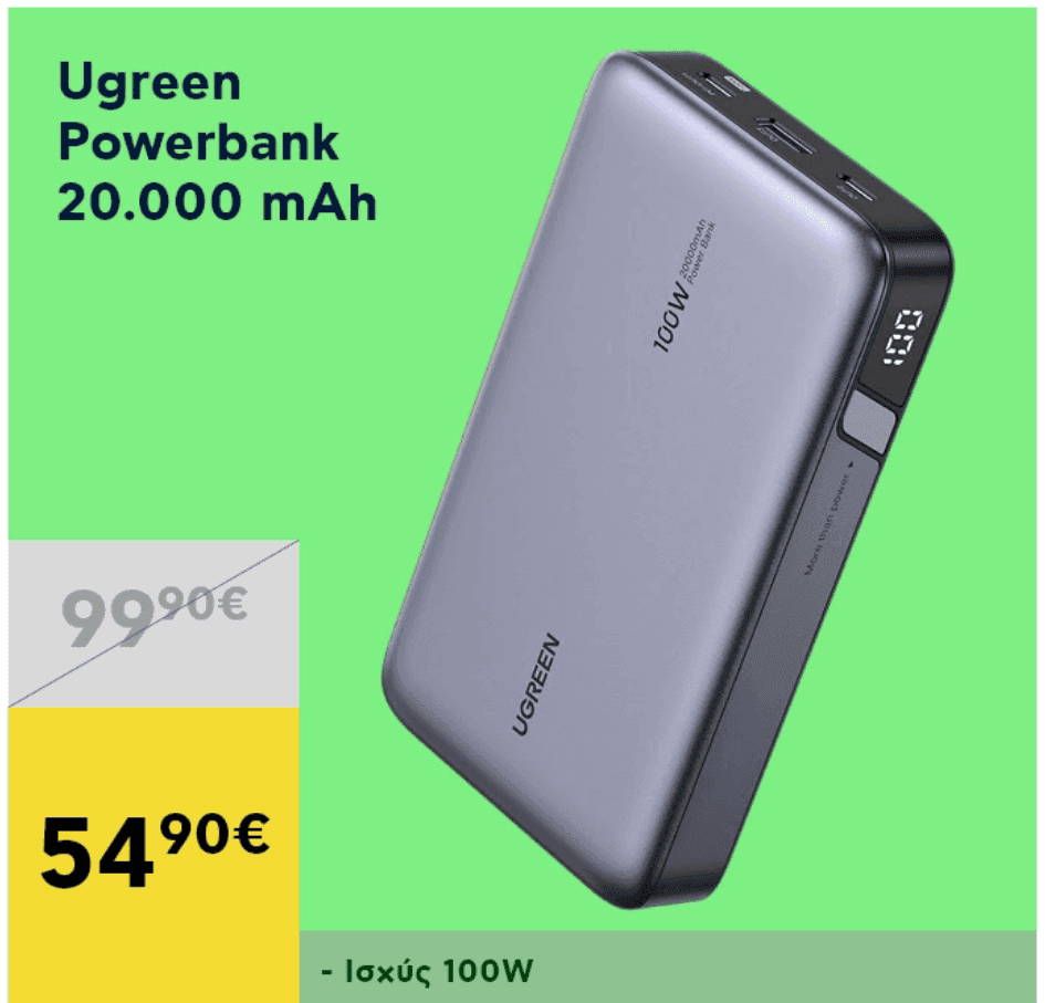 UGREEN 100W Power Bank 20000mAh 