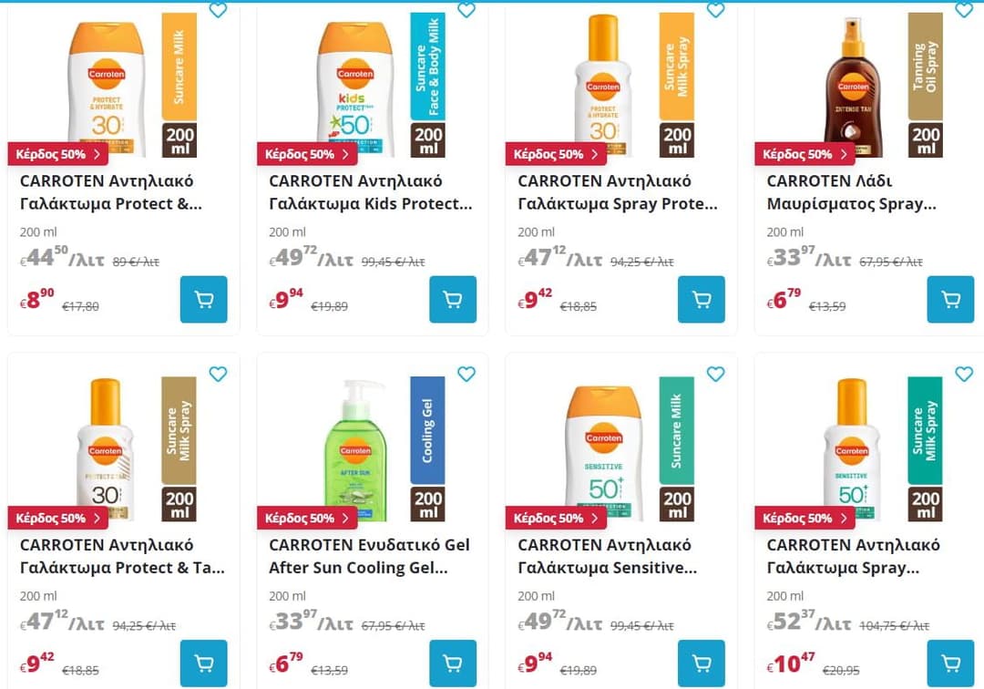 -50% όλα τα αντηλιακά, από τον ΑΒ ΒΑΣΙΛΟΠΟΥΛΟ