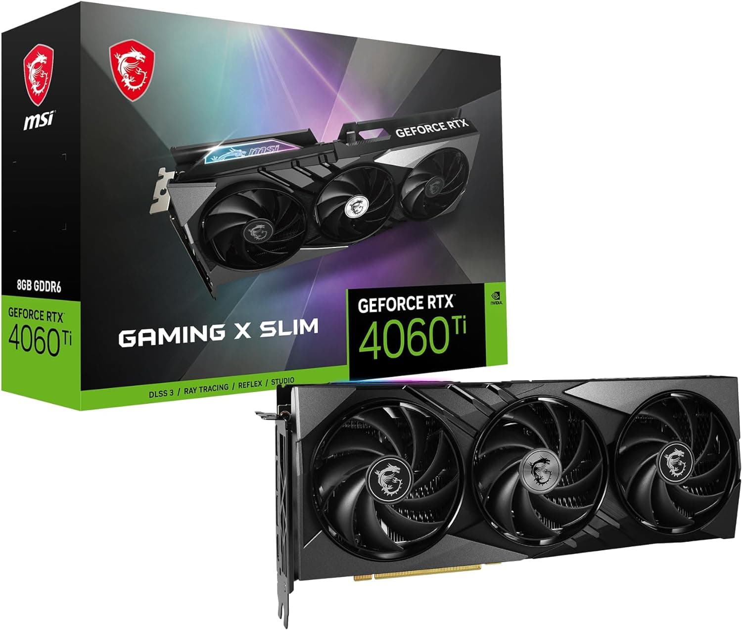 MSI GeForce RTX 4060 Ti 8GB GDDR6 Gaming X Slim κάρτα γραφικών με 40€ δωροκάρτα Steam