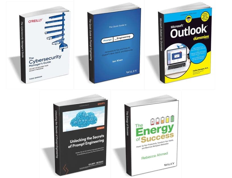 Δωρεάν τα ebooks: The Cybersecurity Manager's Guide ($39.99 Value), Outlook For Dummies ($18.00 Value) & 3 ακόμα