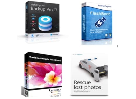 Δωρεάν για πάντα για PC τα Ashampoo Backup Pro 17, FlashBoot Pro, O&O MediaRecovery 14 & TwistedBrush Pro Studio 24, sharewareonsale.com
