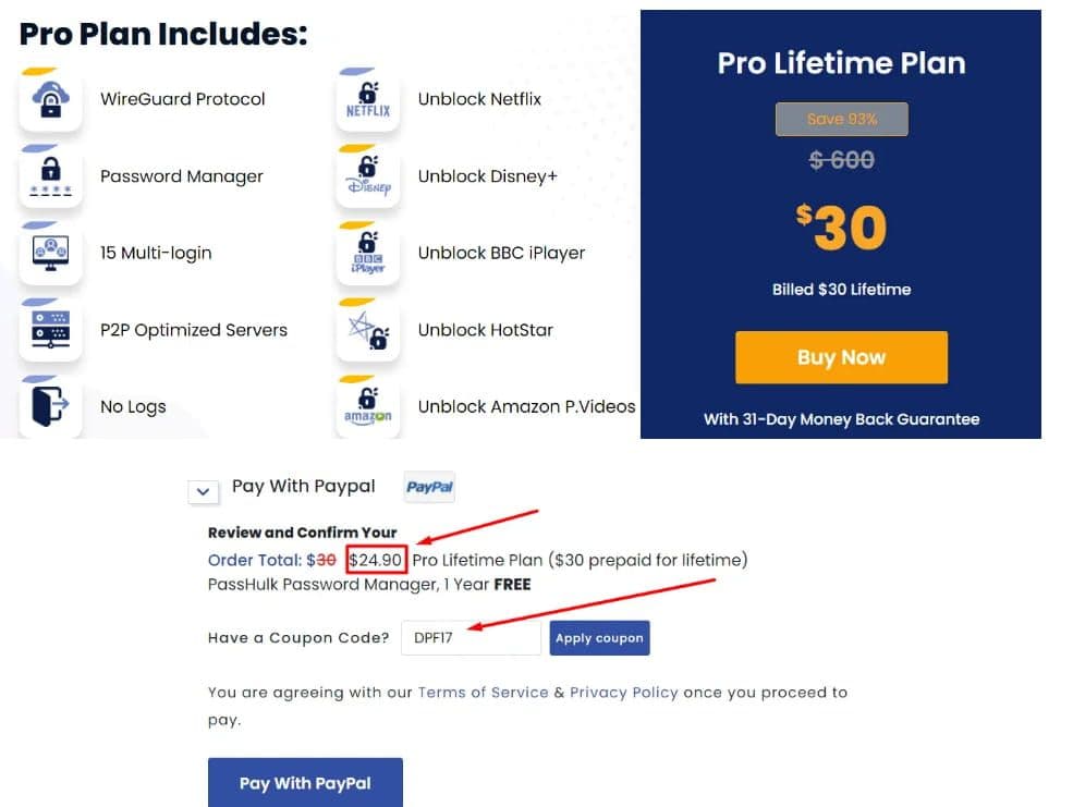 FASTESTVPN Pro Lifetime Plan + πρωτόκολλο WireGuard στα 24,9$ ή 23,13€ με τον κωδικό DPF17
