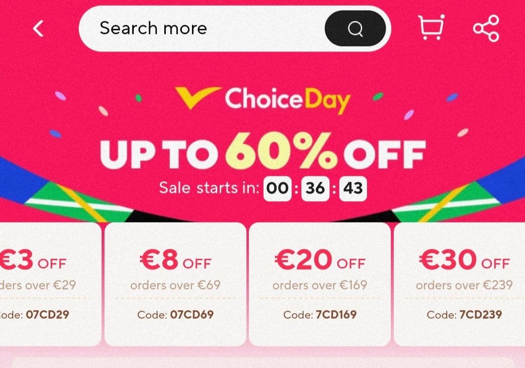 Choice day , κουπόνια έκπτωσης AliExpress