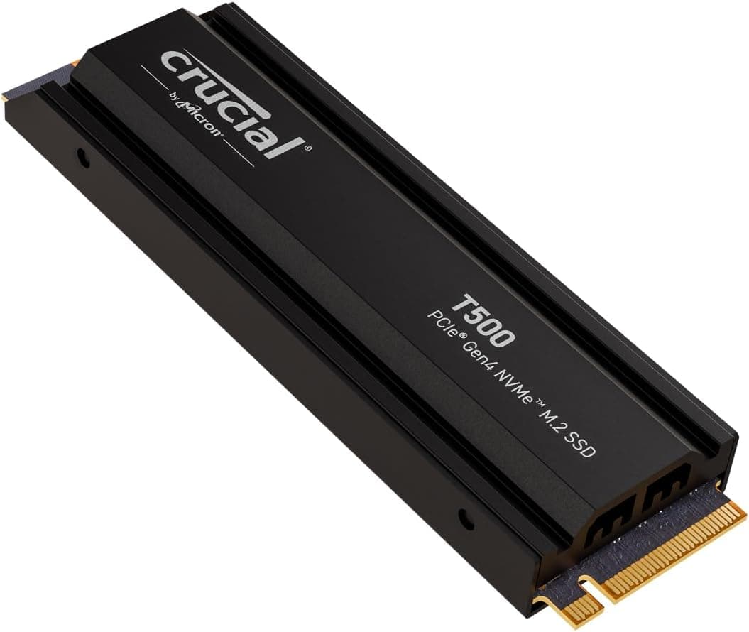 [PS5 Compatible NVMe] Crucial T500 2TB PCIe Gen4 NVMe 2280 with Heatsink 