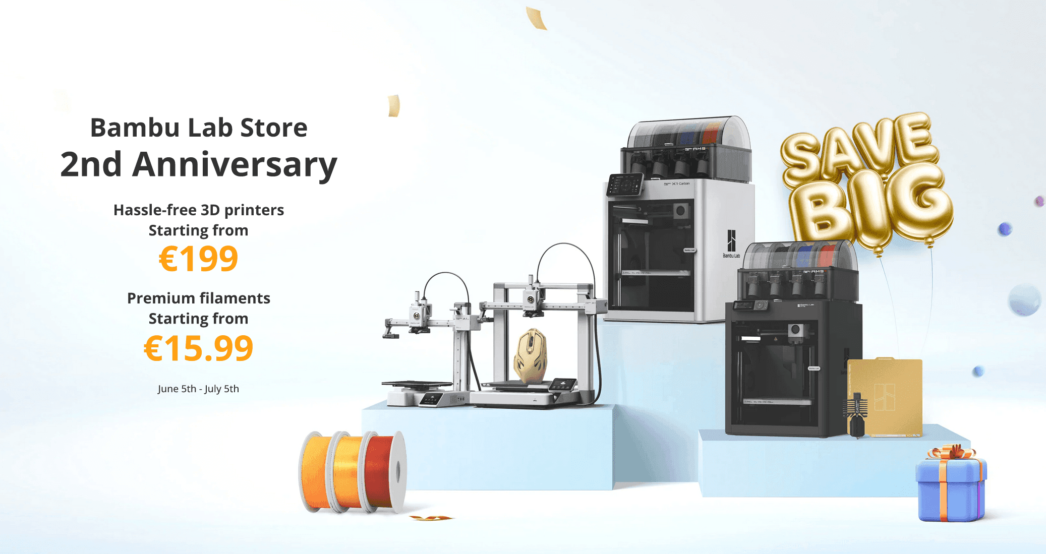 Bambu Lab Store 3d εκτυπωτές - Προσφορές για το 2nd Anniversary 