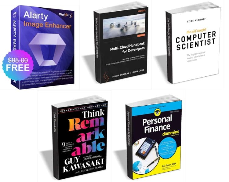 Δωρεάν 4 ebooks + 1 πρόγραμμα, τα Aiarty Image Enhancer for PC & Mac ($85 Value), Multi-Cloud Handbook for Developers ($39.99 Value) FREE for a Limited Time & 2 ακόμα