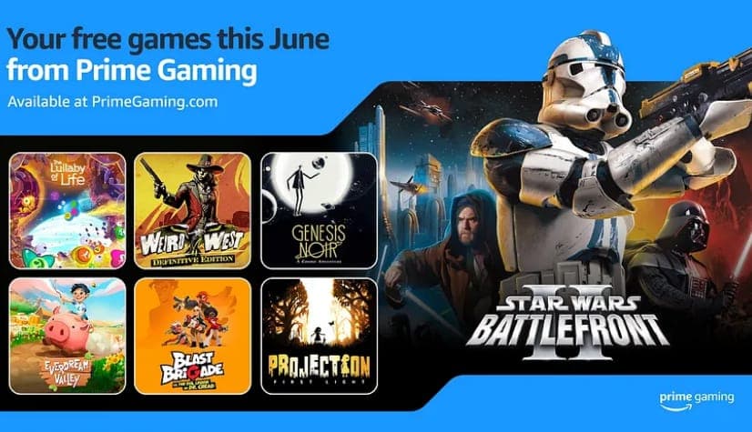 Δωρεάν με Amazon Prime Gaming τα STAR WARS Battlefront II (Classic, 2005), Weird West Definitive Edition, Genesis Noir, Mythforce και άλλα