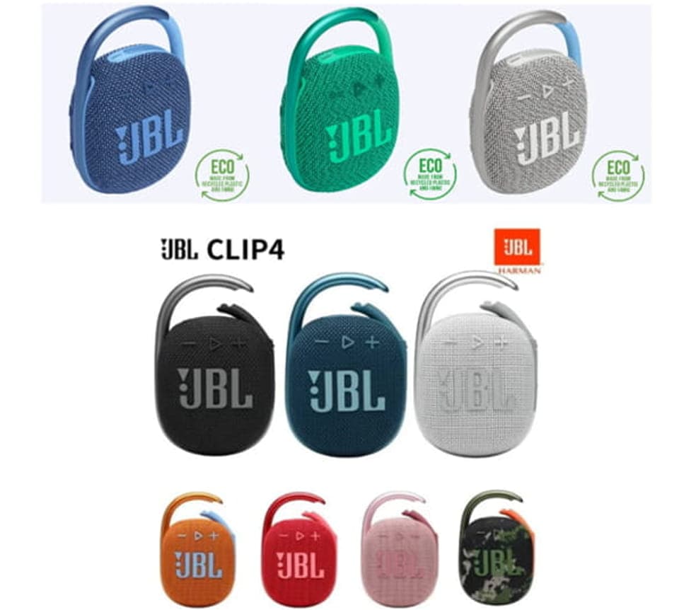 Αδιάβροχο Bluetooth Ηχείο JBL Clip 4 Eco ή Clip 4, 5W RMS με Διάρκεια Μπαταρίας έως 10 ώρες στα 39,9€, ΓΕΡΜΑΝΟΣ