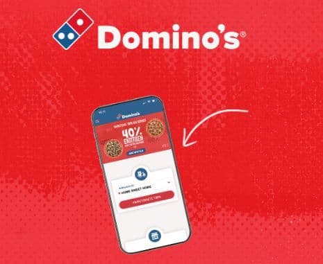 40% στις 2 πίτσες και άνω στην Domino's μέσω app