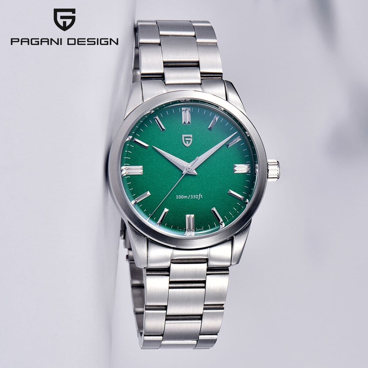[Ρολόι Χειρός] Pagani Design 1731 Ανδρικό Ρολόι, Sapphire Crystal, Seiko VH31 Movement, Αδιάβροχο έως 100m, Κίτρινο/Γαλάζιο/Πράσινο Χρώμα