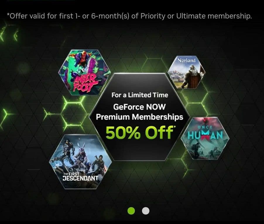 GeForce Now  συνδρομή - 50%
