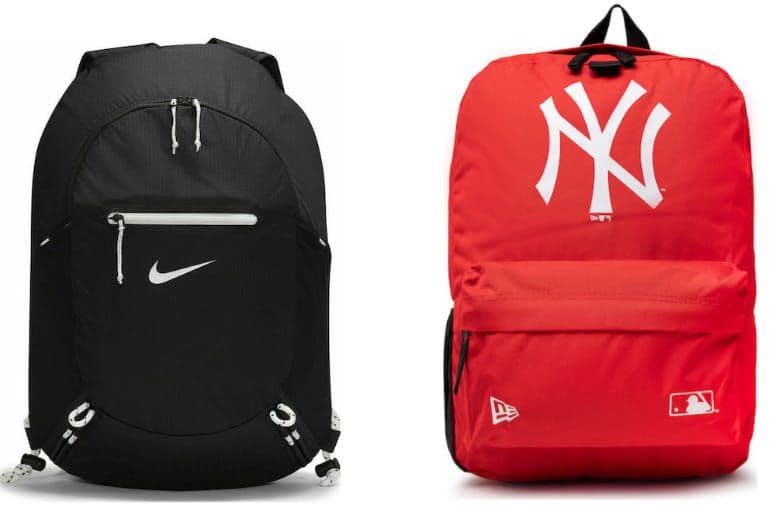 Nike Stash Υφασμάτινο Σακίδιο Πλάτης Μαύρο στα 18,96€, & New Era MLB Stadium Neyyan FDR Υφασμάτινο Σακίδιο Πλάτης Κόκκινο στα 16,42€