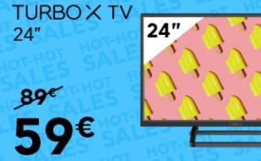 Turbo-X TXV-E2474 Τηλεόραση 24" HD Ready LED στα 59€, ΠΛΑΙΣΙΟ