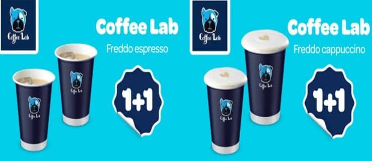1+1 freddo espresso ή freddo capuccino από Coffee Lab μέσω Wolt