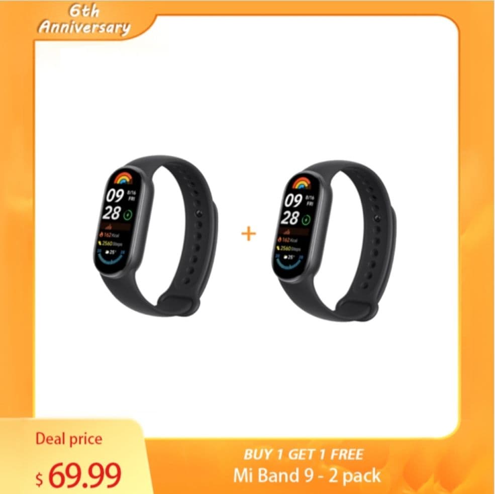 Global version xiaomi band 9 without NFC - 2 Pack 61.77€
