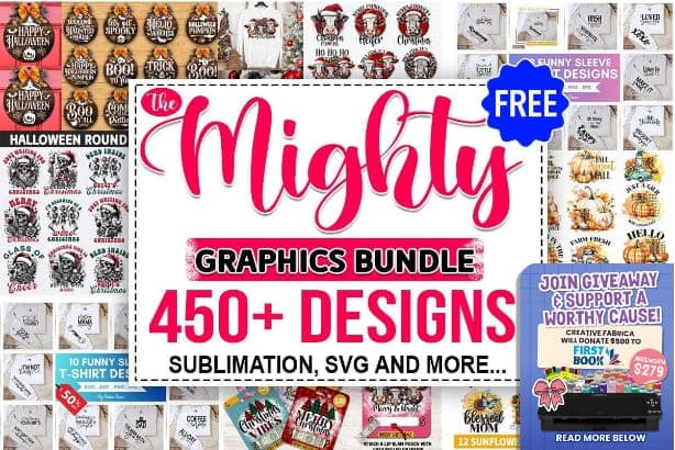Δωρεάν 450+ Designs Sublimanition, SVG και άλλα (αξίας 130$ - 2,8 gb), από Creative Fabrica