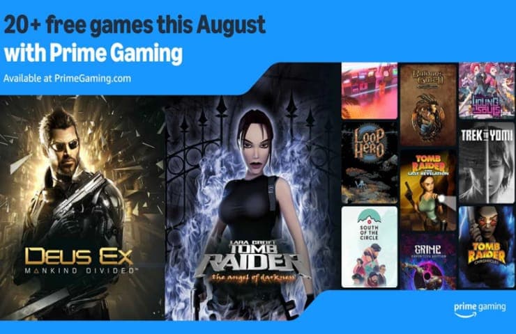 Δωρεάν με Amazon Prime Gaming 22 παιχνίδια: SteamWorld Heist, Deus Ex: Mankind Divided, Hard West 2, Tomb Raider: The Angel of Darkness, Tomb Raider: The Last Revelation + Chronicles, Gravity Circuit, Baldur's Gate: Enhanced Edition, Trek to Yomi και άλλα