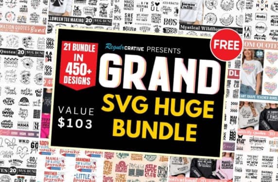 Δωρεάν 450+ Free SVG Designs (αξίας 103$) από Creative Fabrica