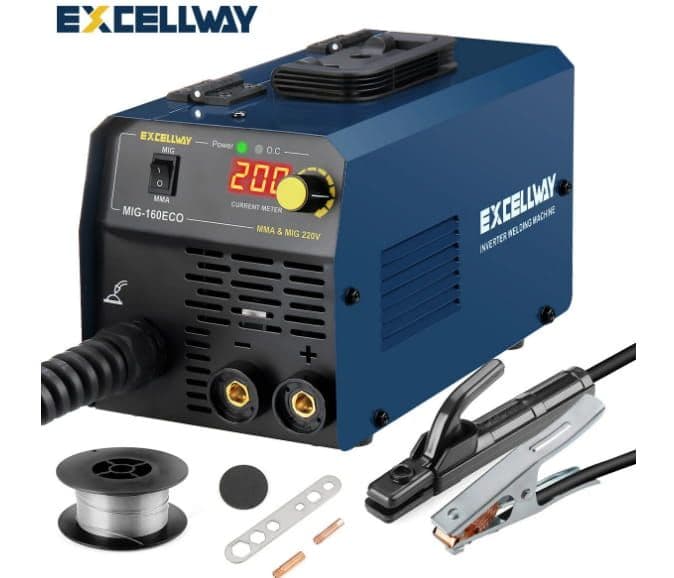 Φορητή ηλεκτροκόλληση Excellway MIG 120ECO GASLESS WITH MMA, στα 71.47€, Banggood (Αποθήκη Τσεχίας)