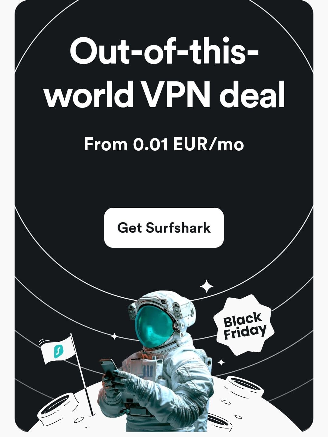 Surfshark starter subscription  0.04€/ 3 μήνες χωρίς χρήση Vpn