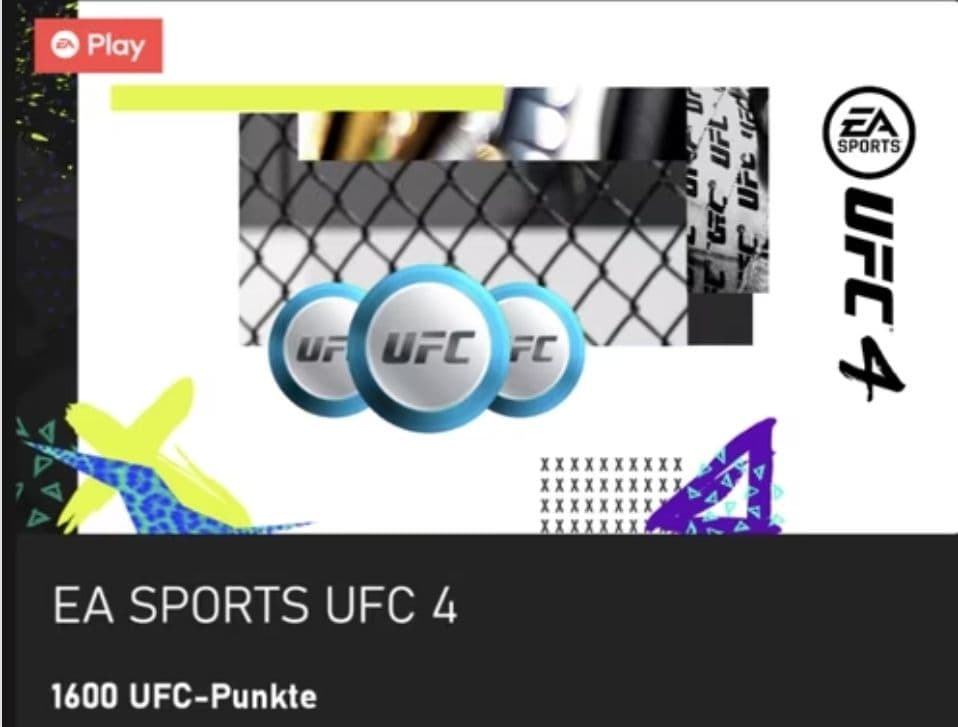 EA SPORTS UFC 4: 1600 πόντοι UFC δωρεάν για μέλη EA Play και Xbox Game Pass Ultimate (Xbox One / Xbox Series X|S)