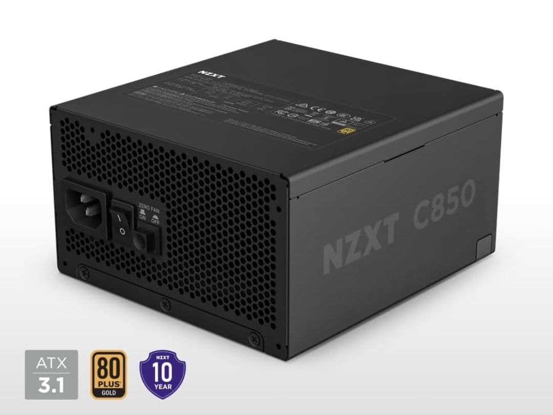 NZXT C1000 Gold ATX 3.1 PC gaming τροφοδοτικό 1000 Watt - 80 PLUS Gold - 12V-2x6-Θυρα- Zero Fan-Mode 156.20€  Αmazon