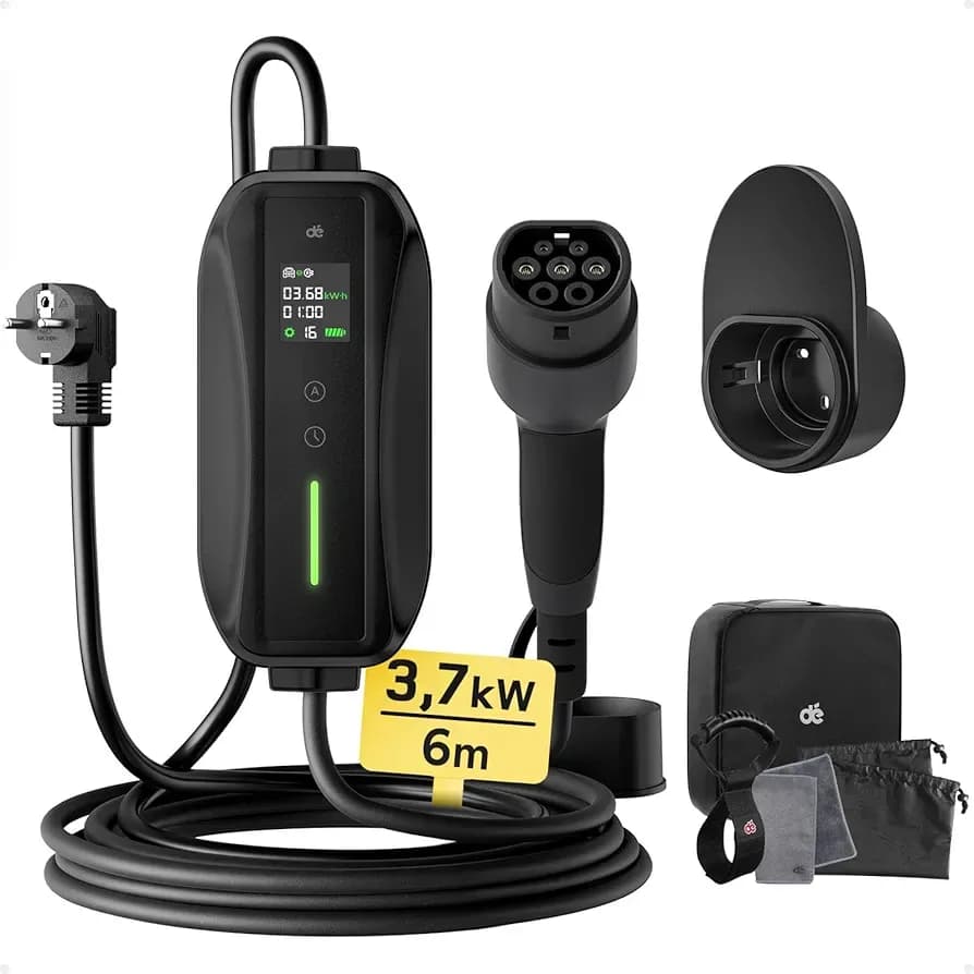 Φορτιστής EV Type 2 Charging Cable Schuko 3.7kW 1Φ, 6m, 6-16A
