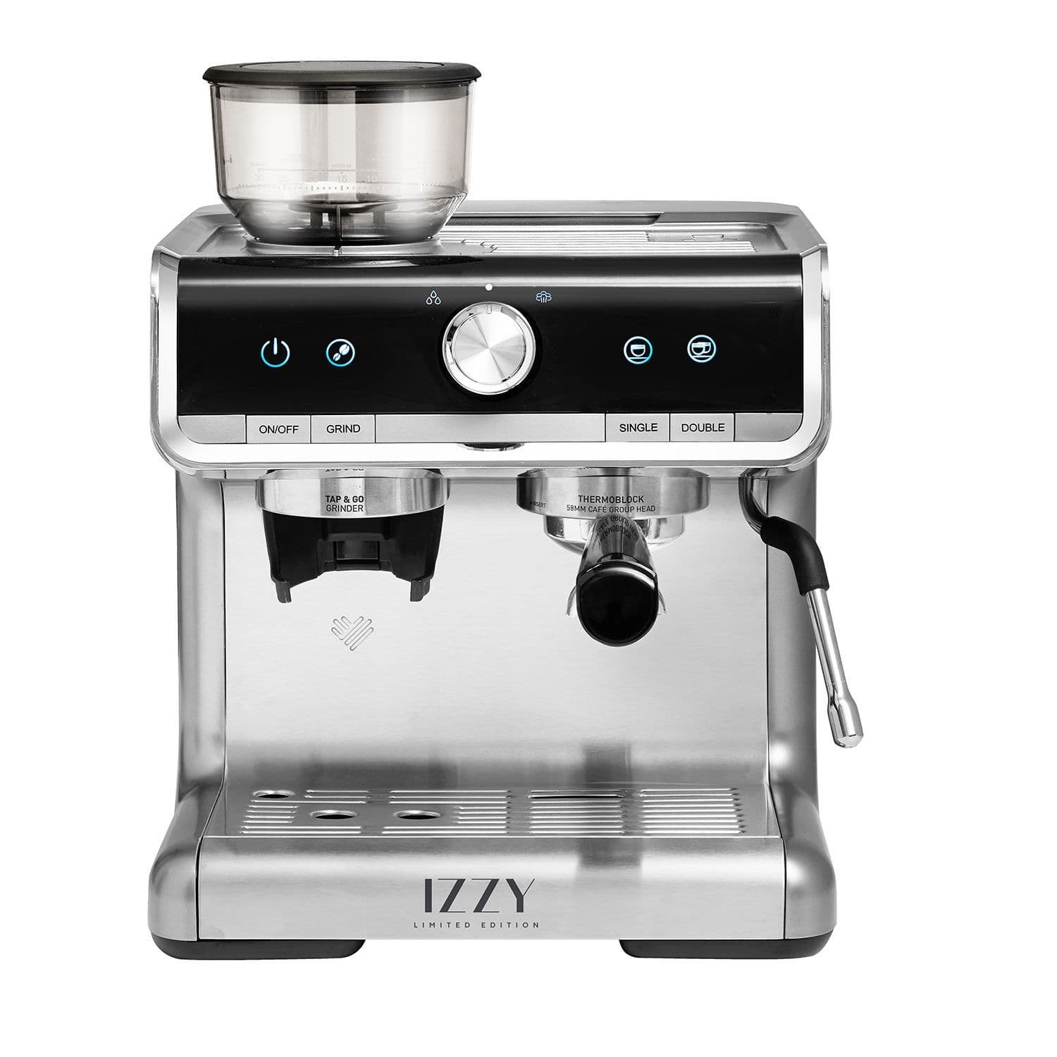 Izzy Καφετιέρα Espresso Χειροκίνητη IZ-6007 με Μύλο Άλεσης (+δώρο καφές Dimello)
