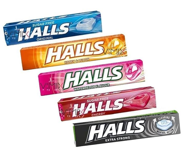 Καραμέλες Halls χωρίς ζάχαρη 2+1 δώρο
