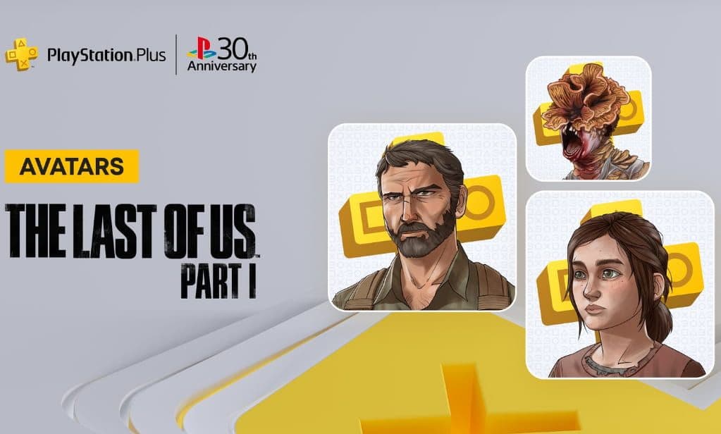 Δωρεάν τρία επετειακά avatars με το λογότυπο του PlayStation Plus με τους χαρακτήρες του The Last of Us Part I, του Joel και της Ellie & ενός clicker